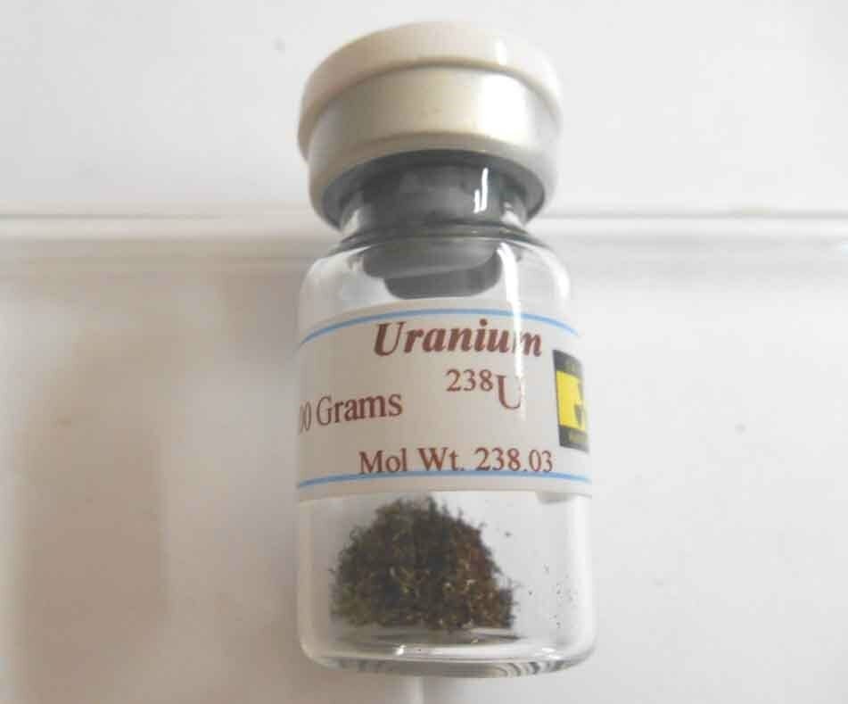 Muestra del elemento Uranio 238