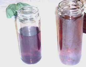 Soluciones de purpura de Cassius