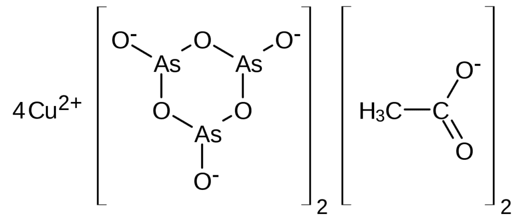 Estructura química del verde de París