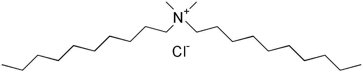 estructura química del cloruro de didecil dimetil amonio