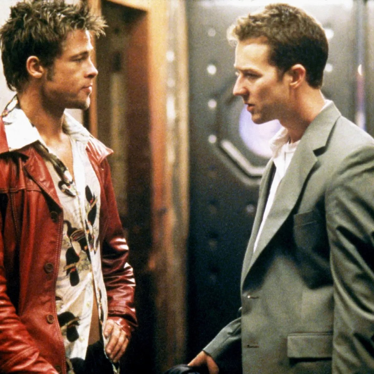 Brad Pitt y Edward Norton en Fight Club (El club de la pelea)