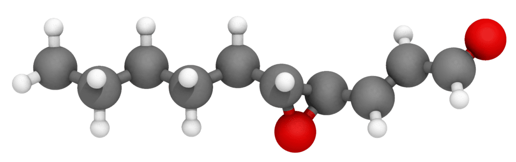 Estructura 3D del trans-4,5-epoxi-(E)-2-decenal