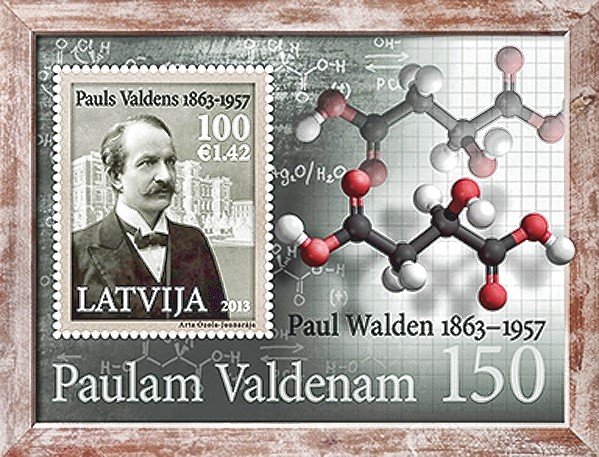 Un sello de Letonia honra el aniversario del nacimiento de Walden.