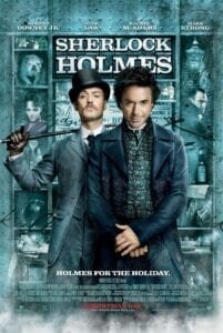Poster promocional de Sherlock Holmes (2009) Con Robert Downey Jr y Jude Law