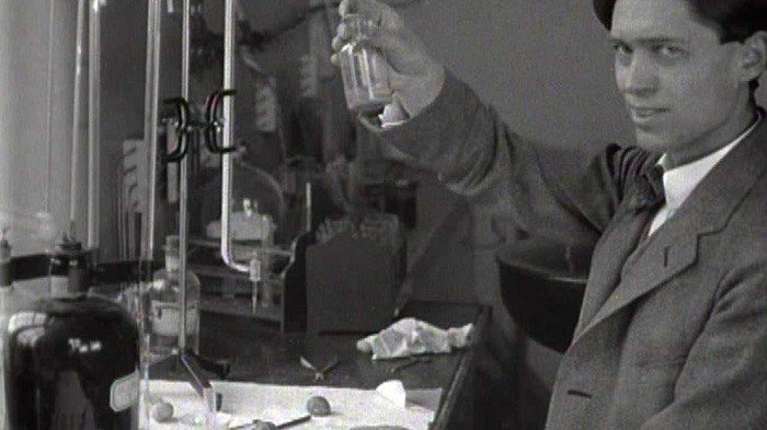 Theodor Svedberg en el laboratorio