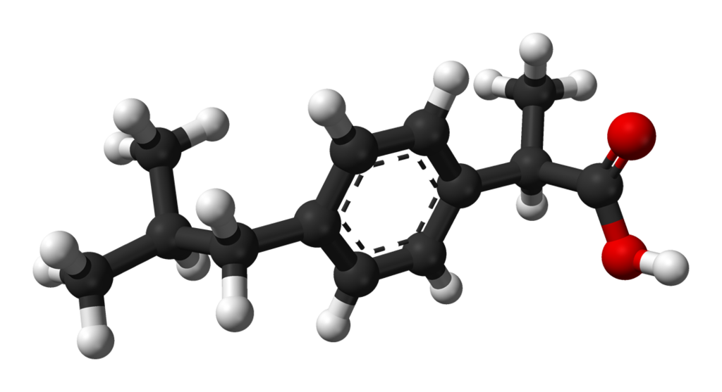fórmula estructural del (R)-Ibuprofeno