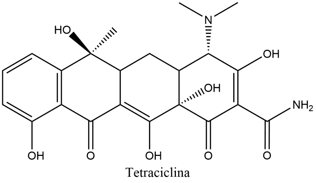 Estructura 2D de la tetraciclina