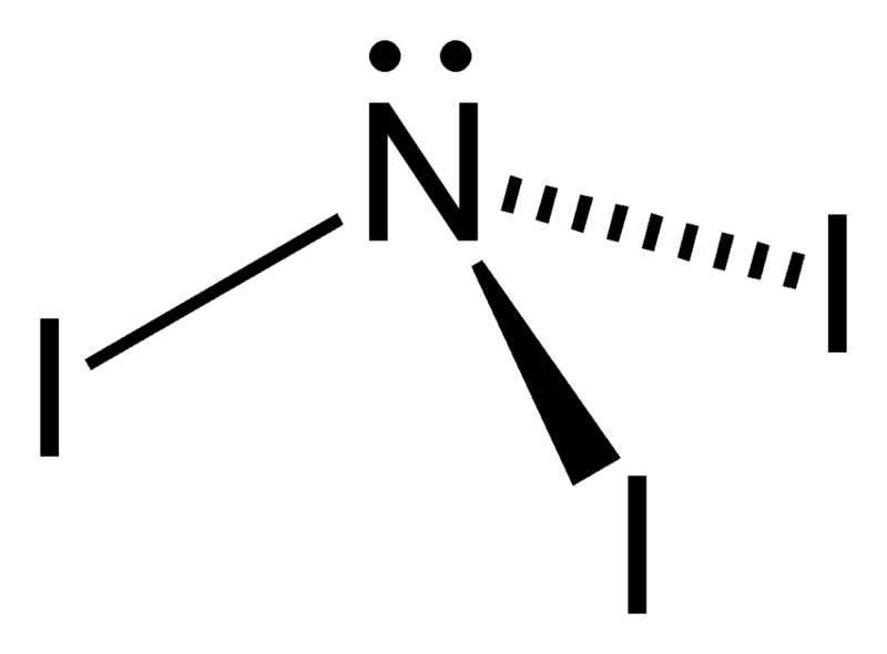 Estructura del triyoduro de nitrógeno