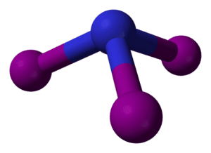 Estructura 3D del triyoduro de nitrógeno