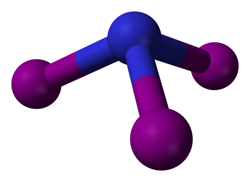 Estructura 3D del triyoduro de nitrógeno