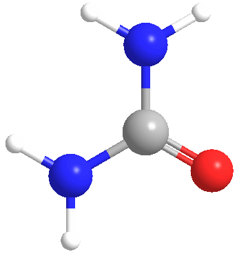 Estructura 3D de la urea