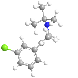 Estructura 3D del bupropion