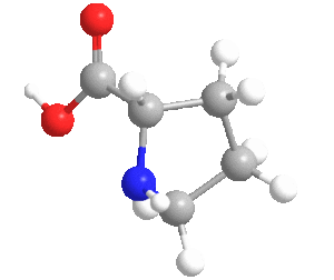 Estructura 3D de la prolina