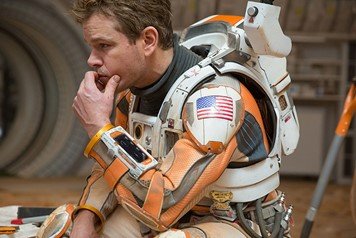 Matt Damon como Mark Watney, botanico en The martian
