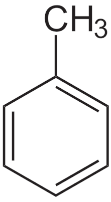 Estructura del tolueno (metilbenceno)