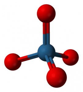 Estructura 3D del oxido de osmio (VII)