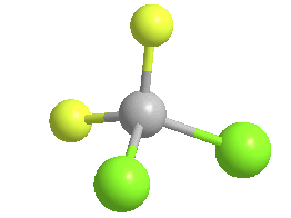 Estructura 3D del diclorodifluorometano