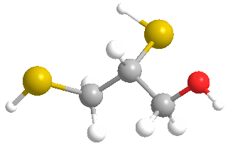 Estructura 3D del dimercaprol