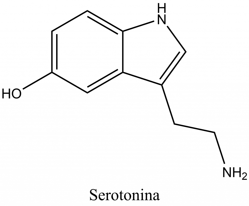 Estructura 2D de la serotonina