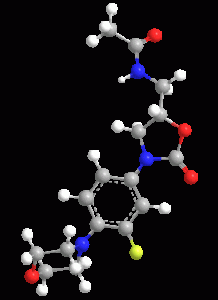 Estructura 3D del linezolid