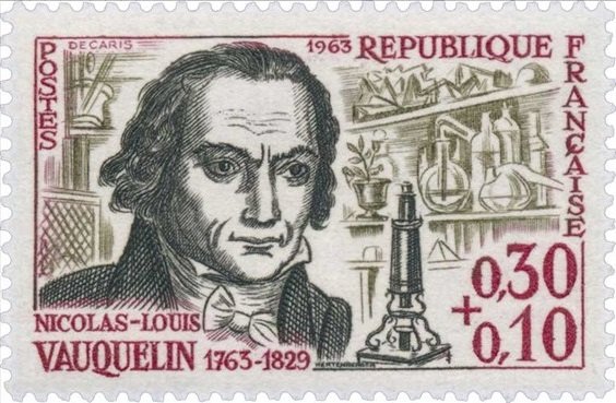 Sello postal francés en honor a Louis Nicolas Vauquelin
