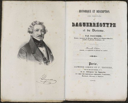 Páginas del manual de Daguerre de 1839, publicado poco después de la conferencia de Arago para satisfacer la intensa demanda del público de más información sobre el proceso.