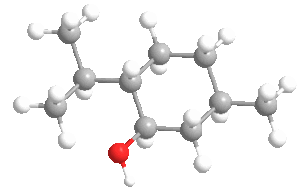 Estructura 3D del (−)-mentol