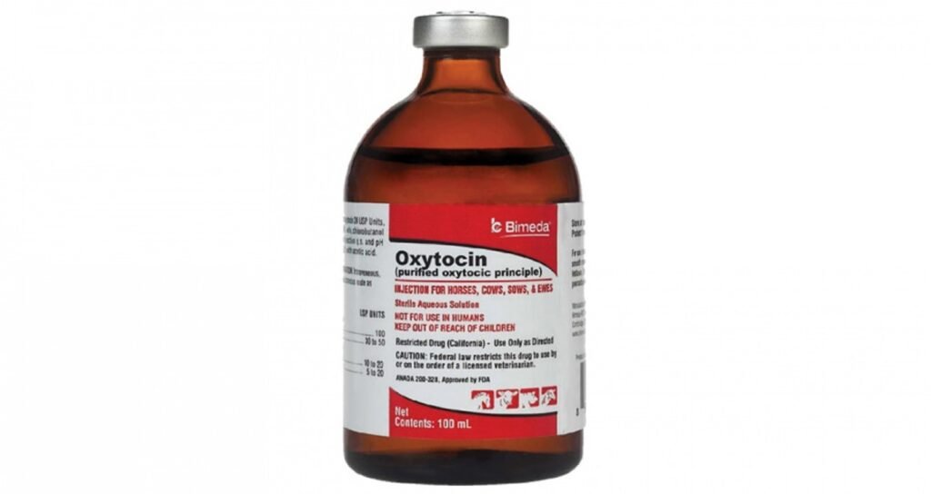 Frasco de oxitocina farmac&eacute;utica