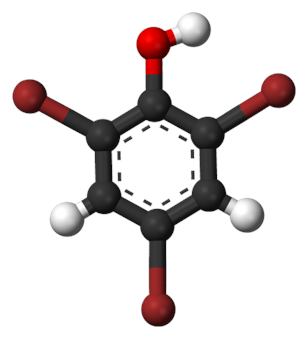 Estructura 3D del 2,4,6-tribromofenol
