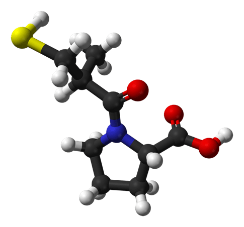 Estructura 3D del captopril