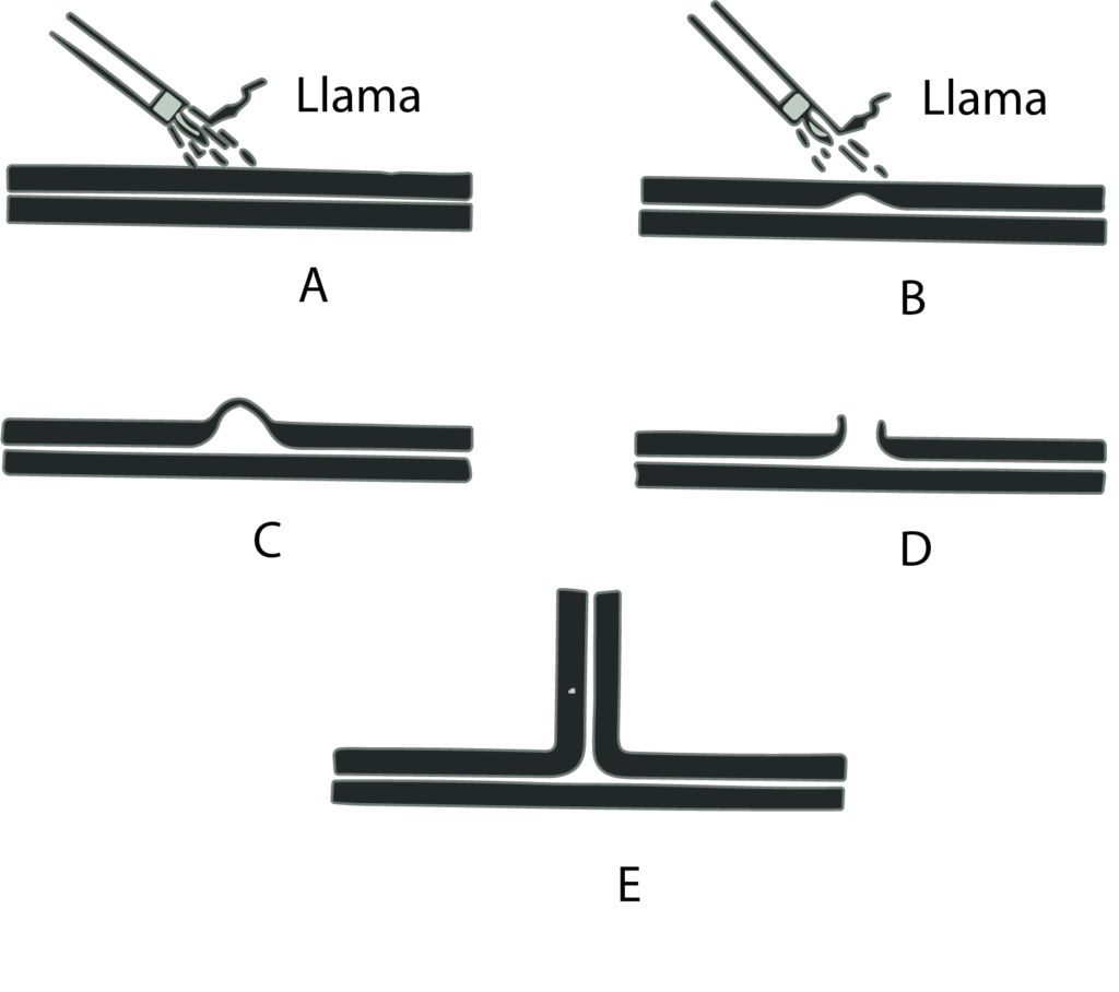 Fig 15. Unión de capilares en T