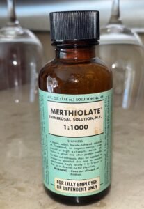 Presentación comercial de tiomersal (mertiolate)