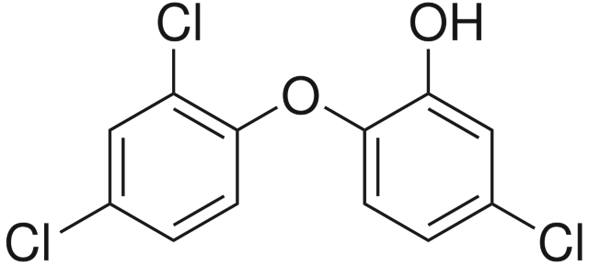 Estructura del triclosán