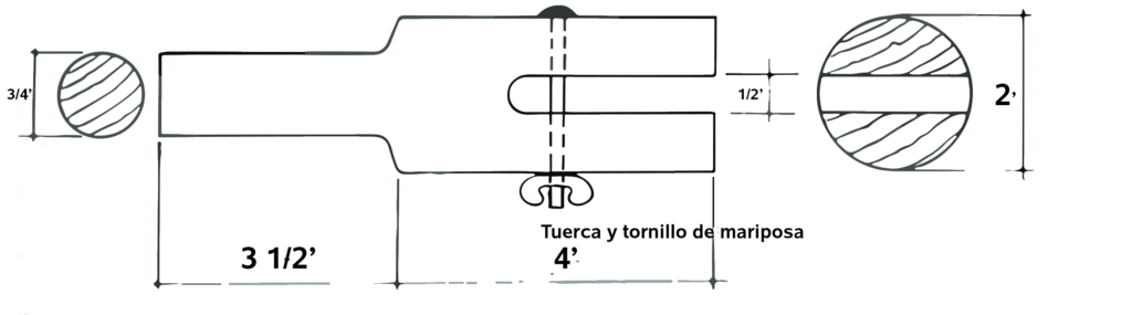 Figura 1. Soporte del tapón de la llave de paso.