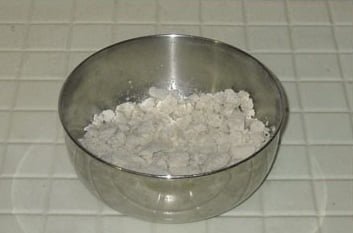 Cristales de acetato de sodio sintetizados