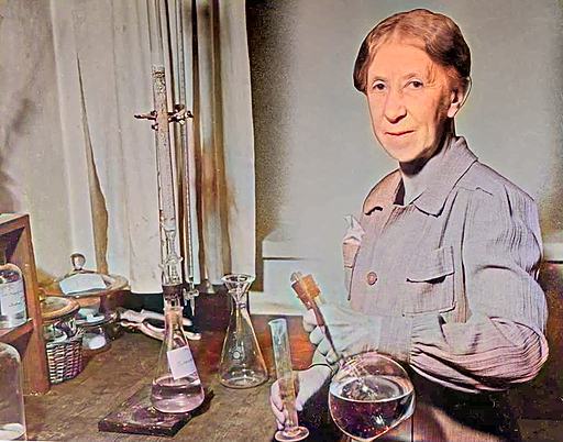 Gleditsch en su laboratorio. 1949