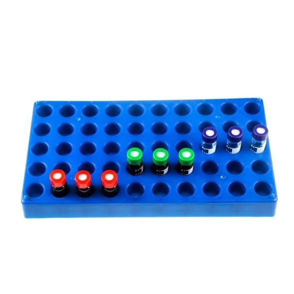 Gradilla para viales de cromatografía