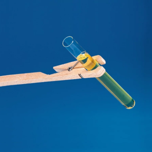 Pinza para tubo de ensayo tipo pinza de ropa de madera