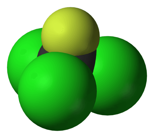 Estructura del Triclorofluorometano