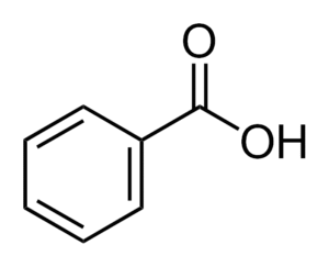 Estructura 2D del ácido benzoico