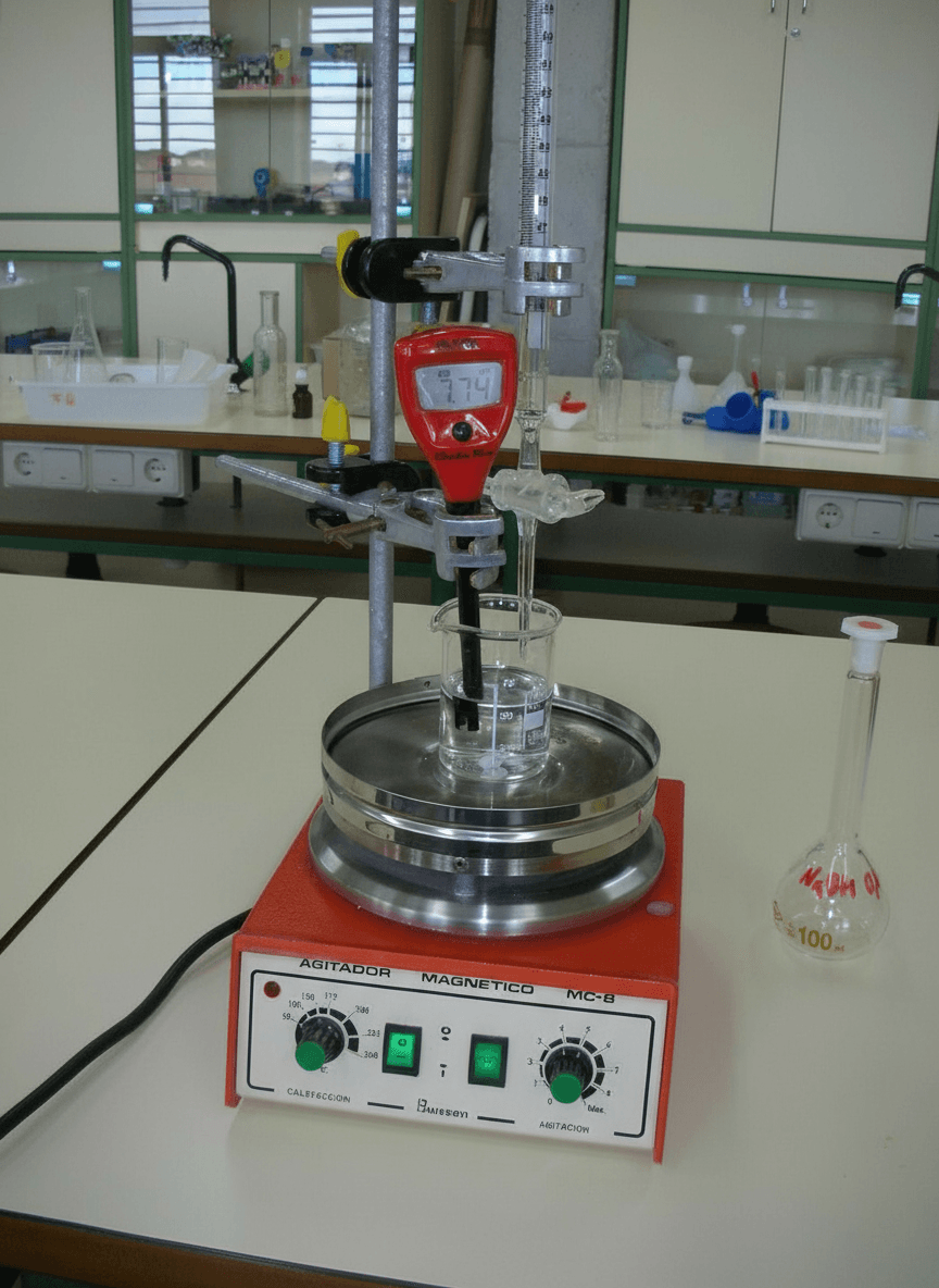 Titulación Potenciométrica de un Ácido Fuerte con una Base Fuerte